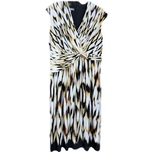 Roz & Ali Womens lined dress with gold accent size 8 clothing